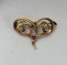 Broche jaune décor d'occasion  Saint-Lambert-du-Lattay