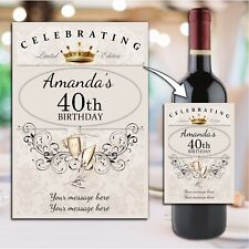 Personalised birthday wine for sale  FARNBOROUGH
