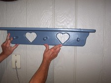 Prateleira de parede vintage azul placa de madeira maciça 3 pinos ganchos trilho placa de campo, usado comprar usado Prateleira de parede vintage azul placa de madeira maciça 3 pinos ganchos trilho placa de campo, usado comprar usado  Enviando para Brazil