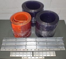 Kit de porta tira industrial TMI 999-00514, 10 pés x 9 pés, cortina de PVC laranja transparente comprar usado  Enviando para Brazil