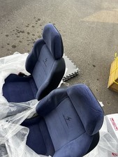 Conjunto de assentos dianteiros em camurça azul fabricante de equipamento original S15 Nissan Silvia Spec B par 200sx comprar usado  Enviando para Brazil