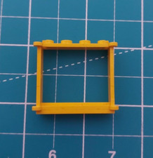 Moldura de janela Lego 1 x 4 x 3 com abas de obturador (3853) amarela genuína comprar usado  Enviando para Brazil