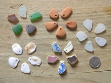 Drilled sea glass for sale  GRAVESEND
