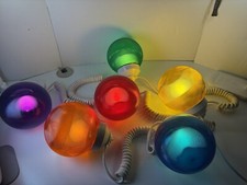 Usado, 6 bolas globo redondas grandes de plástico pátio trailer spa acampamento festa corda leve HTF comprar usado  Enviando para Brazil