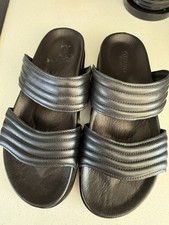 Black leather slides for sale  PETERBOROUGH