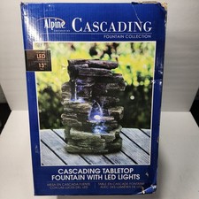 Fonte de mesa Alpine Corporation 13" interna 4 camadas em cascata com luz LED comprar usado  Enviando para Brazil