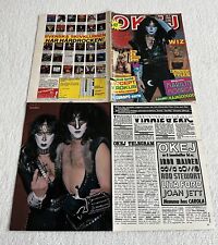 Pôster clipe história KISS 1983 revista de música sueca Okej vintage década de 1980, usado comprar usado  Enviando para Brazil