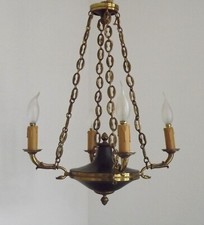 Candelabro antigo francês bronze e chapa verde estilo império 4 luzes 5231, usado comprar usado  Enviando para Brazil