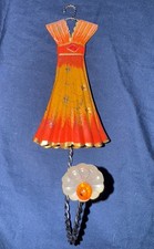 Gancho de parede vestido de metal cabide com destaque floral retrô laranja dourado comprar usado  Enviando para Brazil