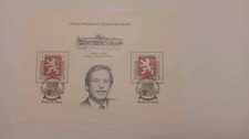 Č.R Specjalny arkusz ze specjalnym mostempl 'blok rok 1993 Prezident Václav Havel.  na sprzedaż  Wysyłka do Poland