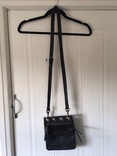 Black leather crossbody for sale  ALTRINCHAM
