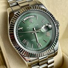 •Autêntico•Rolex•Watch Day-Date President 40mm ROMANO VERDE OLIVA comprar usado  Enviando para Brazil