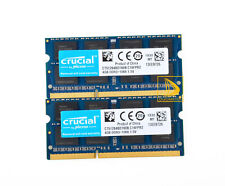 8GB Crucial 2x 4GB 2RX8 PC3-8500S DDR3 1066Mhz CL7 SODIMM Laptop Memória RAM, VBN comprar usado  Enviando para Brazil