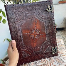 Fichário de couro 3 anéis grimório capa fichário de couro notebook sobre tamanho pasta comprar usado  Enviando para Brazil