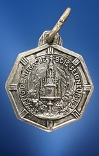 Medalha religiosa vintage católica St Sang De Miracle tom prata comprar usado  Enviando para Brazil