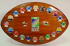 1033 IRB Copa do Mundo de Rugby 1999 País de Gales Pin Badge Coleção em Bola de Rugby de Madeira, usado comprar usado  Enviando para Brazil