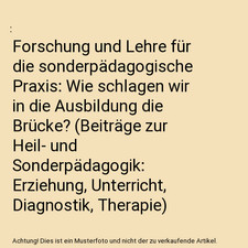 Forschung lehre sonderpädagog gebraucht kaufen  Trebbin