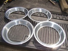 Usado, Conjunto Vintage de 4 ANÉIS DE ACABAMENTO DE RODA CROMADA 15" Anéis de Beleza para Aro de Aço comprar usado  Enviando para Brazil