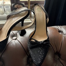 Black sparkling shoes for sale  STOKE-ON-TRENT