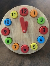 Teaching clock holzuhr gebraucht kaufen  Oberhausen