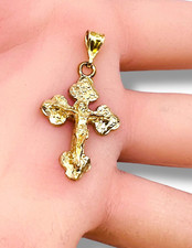 10k yellow crucifix for sale  Fort Lauderdale