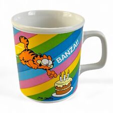 Usado, Taza Garfield Banzai Cumpleaños 1978 Café Cacao De Colección Enesco segunda mano  Embacar hacia Argentina