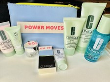 NOVA bolsa Clinique 8 peças produtos de beleza para cuidados com a pele PLUS pó azul Power Moves comprar usado  Enviando para Brazil