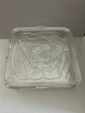 Prato e tampa de geladeira vintage Federal Glass 8,5 X 8,5 X 3 , usado comprar usado  Enviando para Brazil