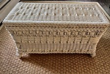 White wicker trunk for sale  Barnstable
