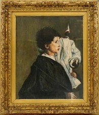 Dipinto olio cartone usato  Roma