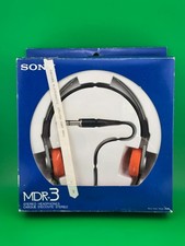Fones de ouvido Sony MDR-3 caixa original, nova espuma laranja e manual do proprietário. comprar usado  Enviando para Brazil