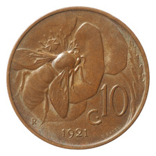 Centesimi ape 1920 usato  Vajont