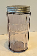 ANTIGO FRASCO DE VIDRO HOOSIER ROXO SOL SODA com PAINÉIS DE TAMPA SHAKER comprar usado  Enviando para Brazil