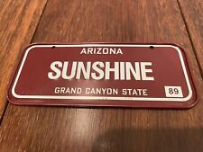 Placa de licença lembrança mini bicicleta metal vintage Arizona Sunshine State 4,75” x 2” 89 comprar usado  Enviando para Brazil
