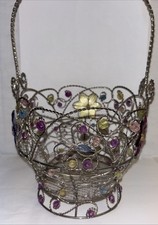 Silver metal basket for sale  Hicksville