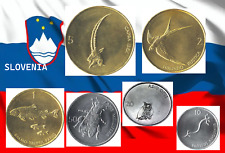 Conjunto de moedas Eslovênia 10 20 50 Stotinov 1 2 5 Tolarjev 1992 2000 truta coruja abelha cabra comprar usado  Enviando para Brazil