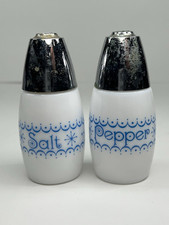 Vintage Westinghouse Gemco Salt & Pepper Shakers Floco de Neve Azul Estrela Atômica LEIA comprar usado  Enviando para Brazil