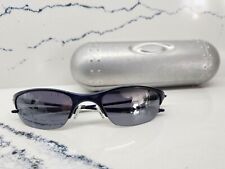 Óculos de sol masculino vintage Oakley meio fio armação azul com estojo rígido , usado comprar usado  Enviando para Brazil