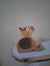 Wooden elephant matchstick for sale  WARRINGTON
