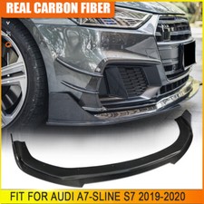 Spoiler labial dianteiro de fibra de carbono real para Audi A7 Sportback S7 2019-2020 comprar usado  Enviando para Brazil