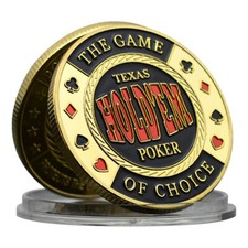 Moeda de pôquer Texas HOLD'EM cartão-guarda desafio moeda presentes comemorativos comprar usado  Enviando para Brazil
