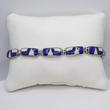 Pulseira feminina painel 925 vintage opala esterlina com incrustação de lápis sudoeste 7,5", usado comprar usado Pulseira feminina painel 925 vintage opala esterlina com incrustação de lápis sudoeste 7,5", usado comprar usado  Enviando para Brazil