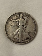 Meio dólar 1937 Estados Unidos da América Walking Liberty 90% prata KM#142 comprar usado Meio dólar 1937 Estados Unidos da América Walking Liberty 90% prata KM#142 comprar usado  Enviando para Brazil