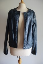 Promod lederjacke blau gebraucht kaufen  München