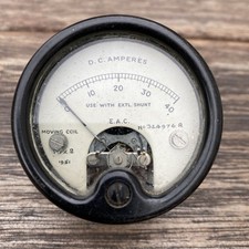 Vintage d.c.amperes gauge for sale  ABERYSTWYTH