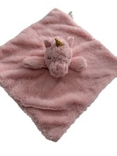 Usado, Cobertor de segurança unicórnio de pelúcia rosa Kellytoy 14" quadrado macio bebê conforto amoroso comprar usado  Enviando para Brazil