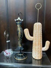 Porta-notas fotográficas 3 cartões de receita 1 píer de vidro 1 porco 2 vestido de resina e cacto comprar usado  Enviando para Brazil