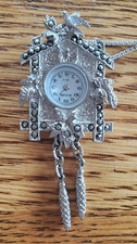 Vintage Futura Silvertone Relógio Cuco Quartzo, Broche/Pingente - Usado comprar usado  Enviando para Brazil