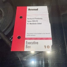 Unused ticket arsenal for sale  MONMOUTH