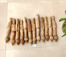 Cabide de parede de madeira antigo primitivo esculpido à mão boho rústico ganchos de peg 12 peças comprar usado  Enviando para Brazil